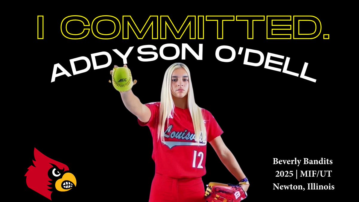 EXTRA INNING SOFTBALL (@extrainningsb) on Twitter photo I Committed: Addyson O'Dell to Compete in the ACC with the University of Louisville Cardinals
“I can be myself at Louisville and I will grow to be a better person and a better softball player.” Read more: bit.ly/46ERJGZ
@AddysonOdell @LousivilleSB <a href="/DemariniBandits/">Beverly Bandits</a> I Committed: Addyson O'Dell to Compete in the ACC with the University of Louisville Cardinals
“I can be myself at Louisville and I will grow to be a better person and a better softball player.” Read more: bit.ly/46ERJGZ
@AddysonOdell @LousivilleSB <a href="/DemariniBandits/">Beverly Bandits</a>