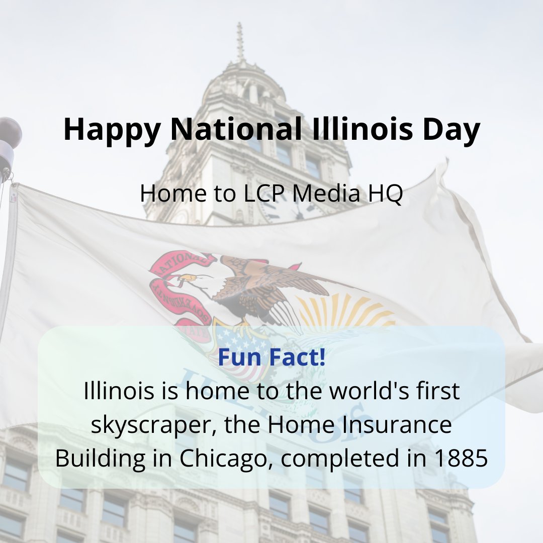 Celebrating National #Illinois Day from the heart of the Windy City at LCP Media HQ! 🎉 Being headquartered in Chicago means soaking in the best of #architecture every day. 

Why Illinois rocks? Diverse culture, iconic landmarks, and a thriving business scene! 

#LCPMediaHQ