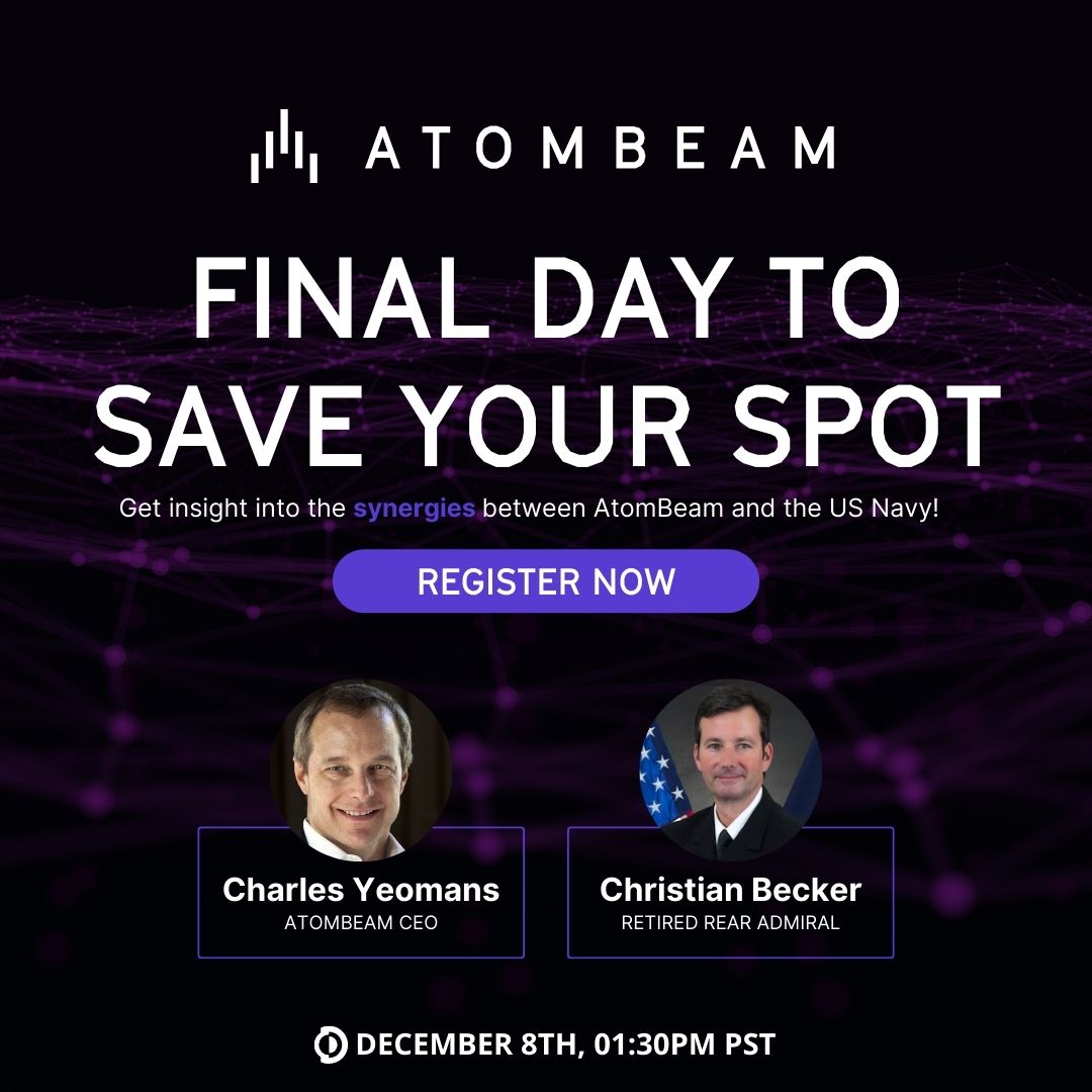 AtomBeamTech's tweet photo. Set your alarms for December 8th at 1:30 PM PST because you're invited to an exclusive webinar not to be missed!
https://t.co/oswOvjuQhW
#AtomBeam #StartEngine #RegCF #IoT https://t.co/Na2zesNLRb