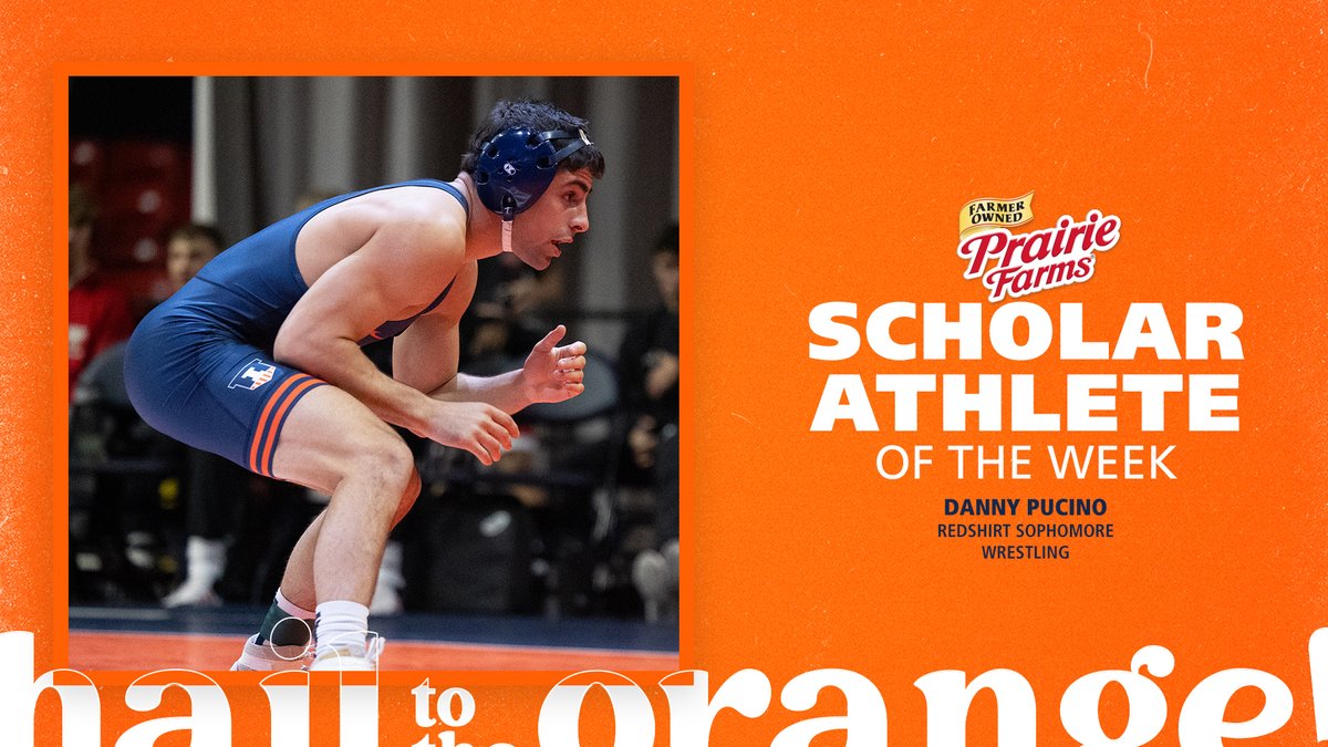 Congratulations to @illiniwrestling's <a href="/dannypucino/">Danny Pucino</a> on earning this week's <a href="/PFDairy/">Prairie Farms Dairy, Inc.</a> Scholar-Athlete of the Week award!

#Illini | #HTTO | ow.ly/zXXw50QgyzJ