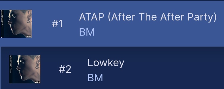 KARD_Charts's tweet image. .@_bigmatthewww (#KARD) on iTunes Top Songs Saudi Arabia 🇸🇦 (K-pop Genre):

#1. ATAP (After the After Party)
#2. LOWKEY

#KARD #카드 #BM #비엠 #LOWKEY