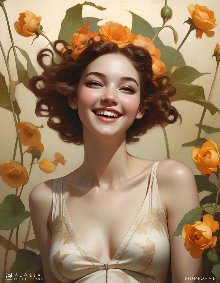 Smiling Elegance #elegant #elegantbeauty #beauty #smiling #portraits #smile #elegantdress #Flowers #aiart #aiartcommunity #aiartistcommunity #aiartwork #aiartist #ai #digitalart #art #artwork #artificialintelligence