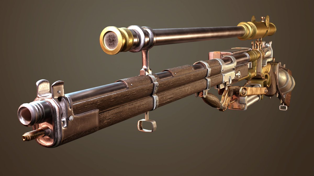 Made the Pneumatic Gun from Order 1886.
Open for job offers, thanks.

#3dart #3dgun #3drifle #3dmodeling  #3DModel  #3d #hardsurface #conceptart  #artshare #ArtistOnTwitter #3dgundesign #3dweapon #designer #gamingcommunity #gameassets #3drealism #3dartist