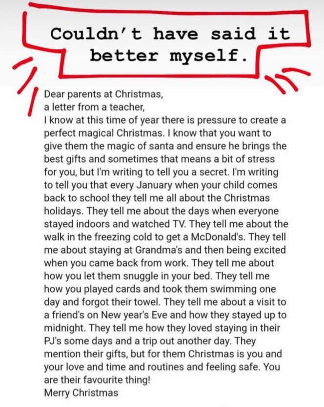 MOKEarlyYears's tweet photo. A message from a teacher to parents:

[Credit: This West Coast Mommy] https://t.co/3g42whPjcu