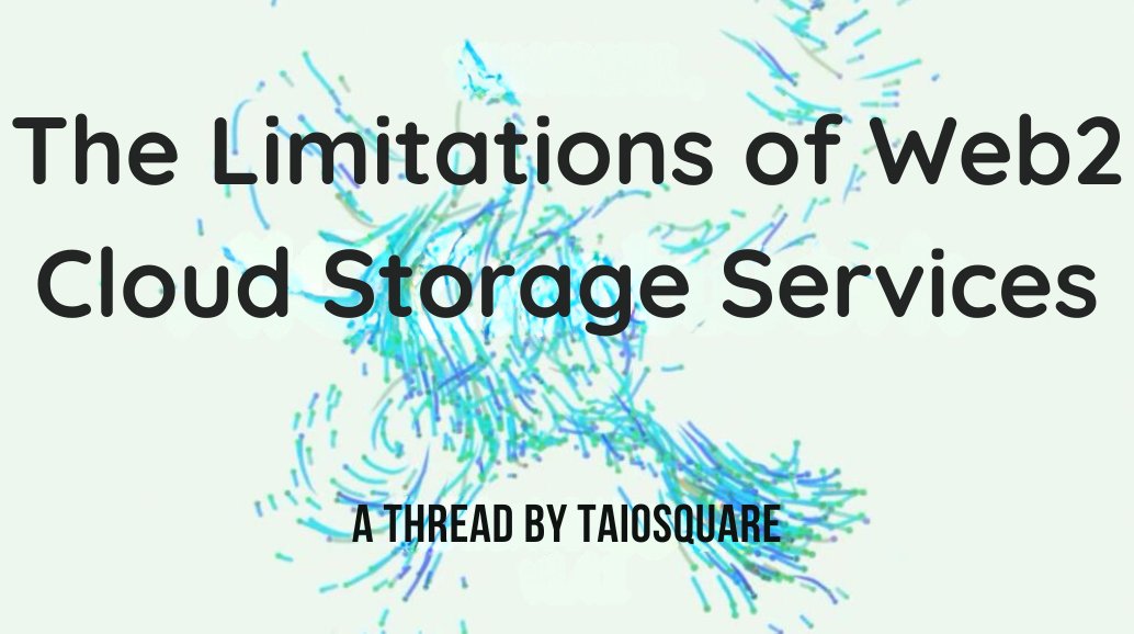 TaioSquare's tweet photo. Web2 users are heavily reliant on Cloud Storage Services for their data storage needs

Discover why these services pose a major risk to the privacy &amp; security of their data

(+ the Web3 protocol that aims to fix these issues with its Object Storage Infrastructure)

🧵

#AIOZInfra https://t.co/4IHr6z3s9g