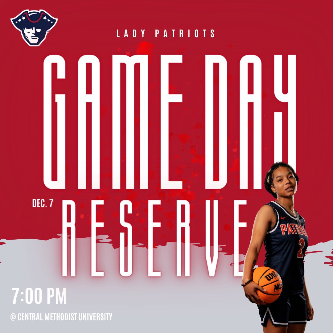 patriotswbb_'s tweet photo. 🏀 RESERVE GAME DAY 🏀

Baptist Bible College 🆚 Central Methodist University 
📍Fayette, MO
⏰ 7 PM https://t.co/JkMzUCZBmU