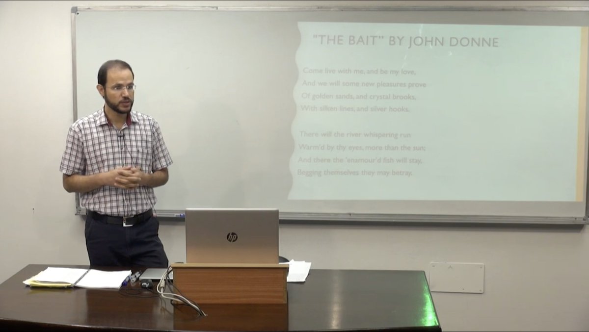 Refaat Alareer's course on English poetry at the Islamic University of Gaza from 2019. 28 sessions on form and content, text and context, meter, metaphor, rhyme, caesura, and parody. Our teacher. youtube.com/watch?v=gRDwGM…