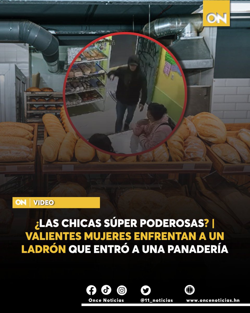 canal11hn's tweet image. #VIDEO 📹 | Una cámara de seguridad captó el momento exacto en donde dos mujeres enfrentaron a un ladrón que intentó asaltar una panadería, en el municipio de Ixtapaluca, México.

Mira el video aquí: oncenoticias.hn/ladron-mujeres…

#Panadería #Ladrón #Mujeres