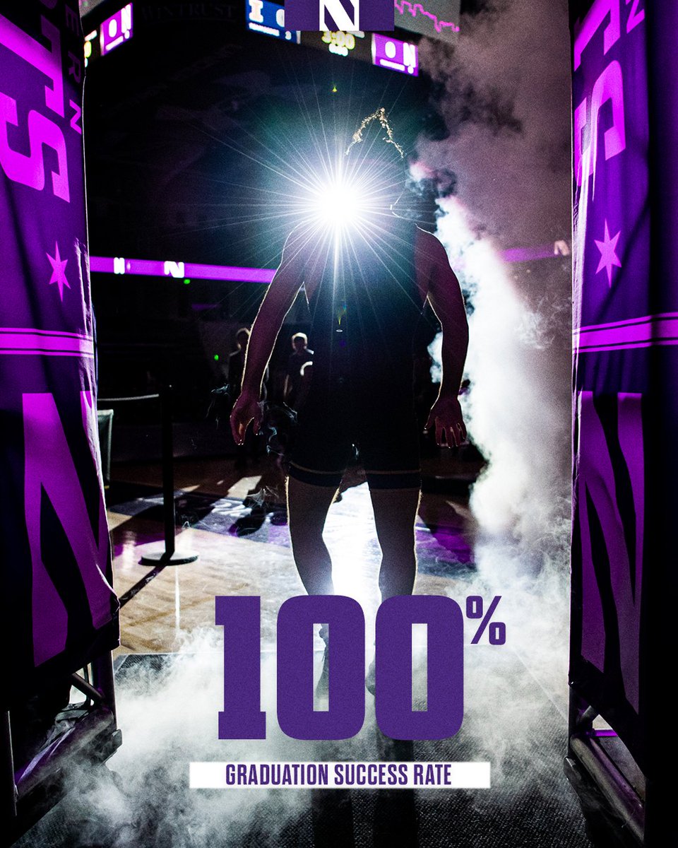 Northwestern was one of only 1⃣5⃣ <a href="/NCAAWrestling/">NCAA Men's Wrestling</a> programs to post a perfect 𝟏𝟎𝟎% graduation success rate!

#GoCats | <a href="/B1GWrestling/">Big Ten Wrestling</a>