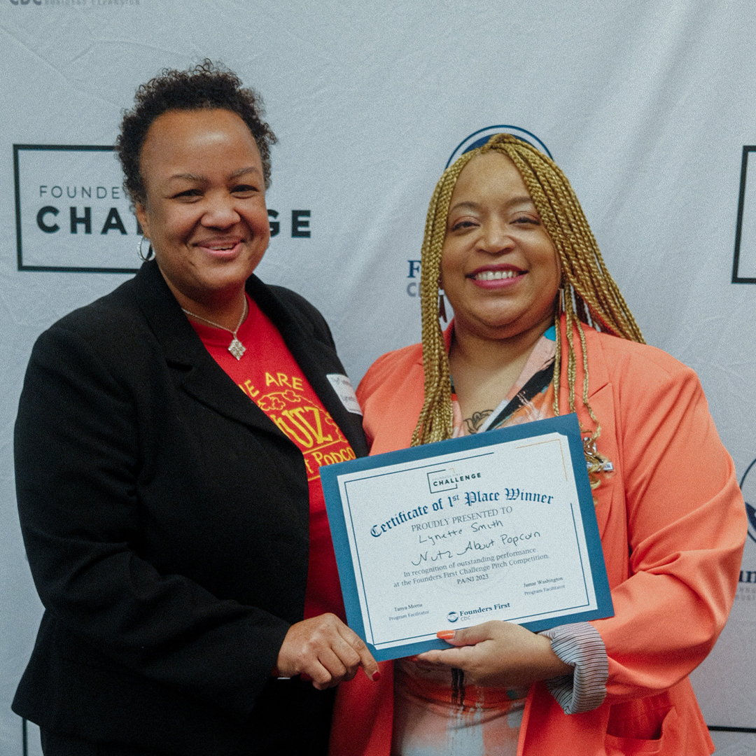 Congratulations to Lynette Smith, the Founder of Nutz About Popcorn, for securing 1st place in the Founders First Pennsylvania / New Jersey Challenge Pitch Competition! 👏🏆 #NJSmallBusiness #JerseyEntrepreneurs #PASmallBusiness #PennsylvaniaEntrepreneurs #DiverseFounders