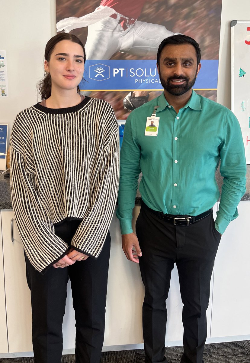 Today, I had the pleasure of observing one of our #DGSStudentInterns, Anita Shala, in action! Anita is interning with Mr. Uthupan at PT Solutions where she observes & assists with therapy for patients as she prepares for a career in Physical Therapy #99Learns #WorkBasedLearning