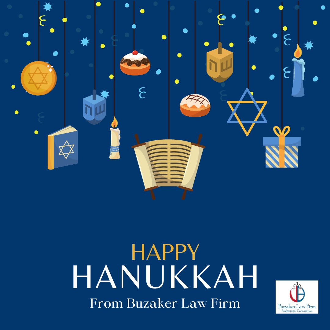 Wishing you a Festival of Lights filled with joy, laughter, and the warmth of family and friends! Happy Hanukkah from all of us at Buzaker Law Firm.

#FestivalOfLights #HanukkahJoy #LawFirmCelebration #HappyHanukkah #buzakerlawfirm #businesslaw #smallbusiness #Ontario #ontariolaw