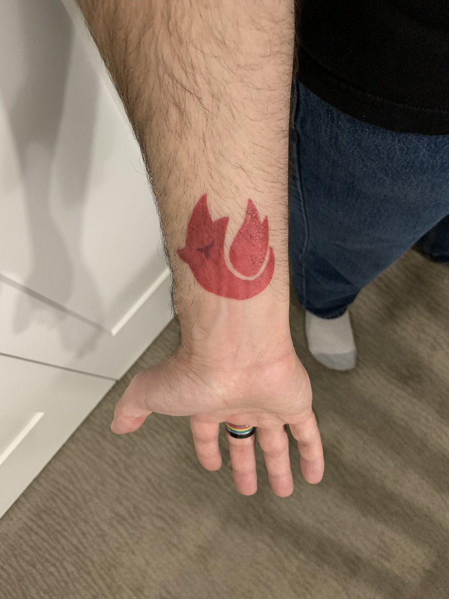 SoundResonance's tweet photo. Part of the Flapjack Tattoo club, finishing healing after a touchup. I like ones that are symbols/have meaning, so this is perfect as it’s cute, is a big moment in the show, has dramatically affected my life, and the tattoo itself is in the show which is nice. #theowlhousefanart https://t.co/6nL3F275dA