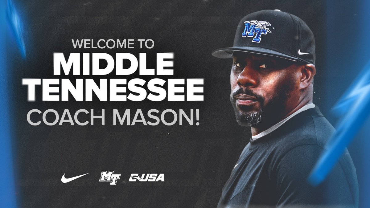 Recruits❗️ Let’s welcome @CoachDerekMason to Middle Tennessee! 👏 He is the 15th head coach in Blue Raider Football history.
