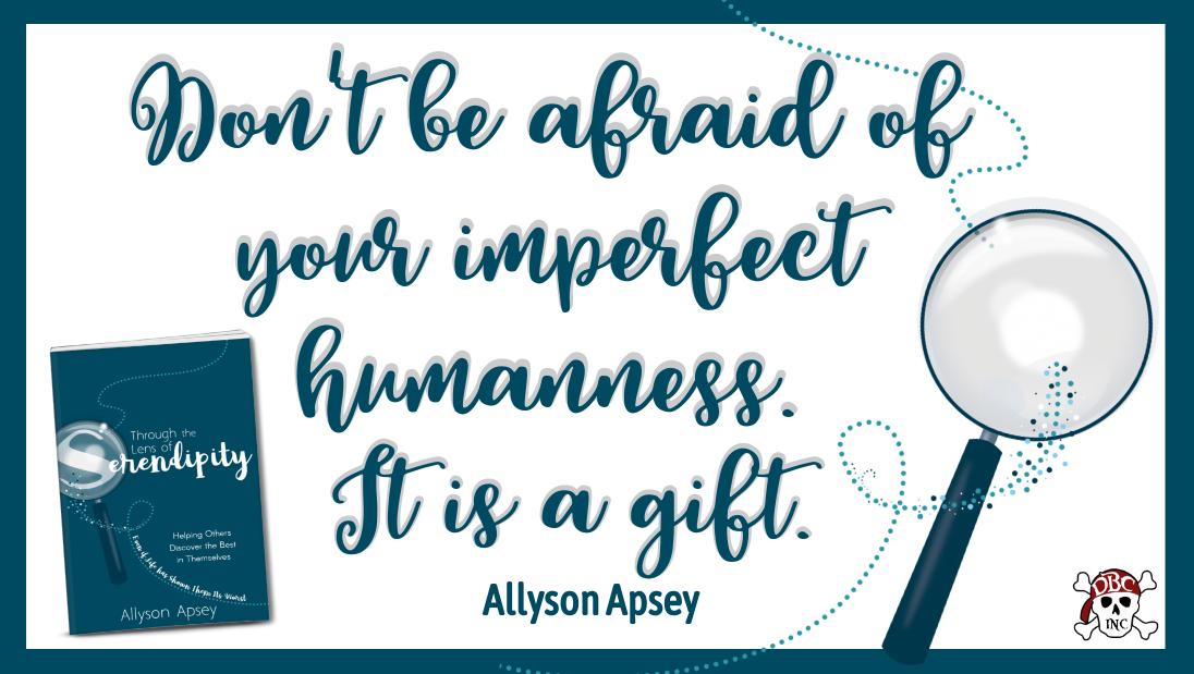 "Don't be afraid of your imperfect humanness. It is a gift." - <a href="/AllysonApsey/">Allyson Apsey</a> in Through the Lens of Serendipity
amazon.com/Through-Lens-S…
#serendipityEDU #dbcincbooks #leadlap #tlap
