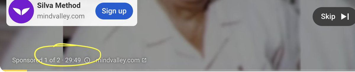 I often put on music on youtube while I work, including when I'm not directly at my computer. That means I can't always easily skip ads. This ad was AT LEAST 32 MIN LONG! Yes those are minutes--it took me several to press skip. WTF And it was only the first ad??