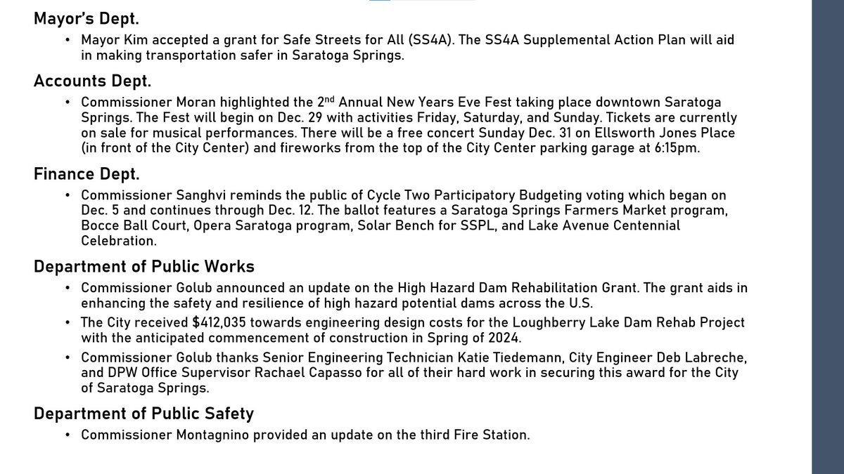 If you missed the December 5 City Council meeting, check out the meeting recap below! You can view the full agenda with attachments or watch the recorded meeting on the City website.