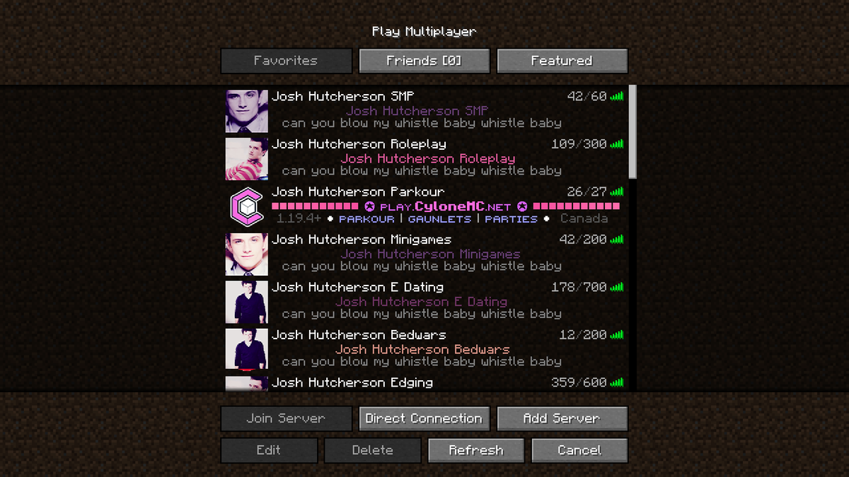 CyloneMC's tweet photo. Reply with a screenshot of your server list 👇👇🥺💯 https://t.co/TfPwgyUUxk