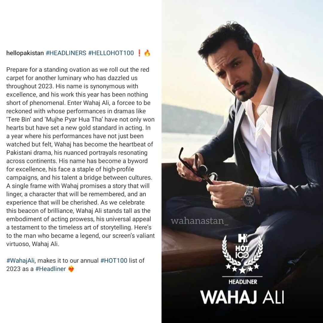 Sweeety_here's tweet photo. #HelloHot100 #WahajAli https://t.co/XDBknrT5pn