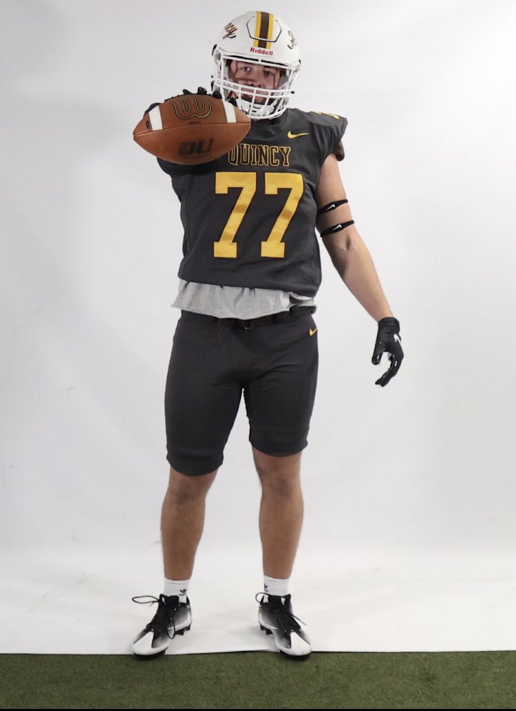 After a great Official Visit <a href="/QUHawksFootball/">Quincy University Football</a> I’m blessed to receive a scholarship Offer to continue my academic and athletic career. <a href="/HitterFootball/">Hitter Football</a> <a href="/CoachSaboFIST/">Kevin Sabo</a> <a href="/FISTFootball/">FIST FootballAcademy</a> <a href="/DeepDishFB/">DEEP DISH FOOTBALL</a> <a href="/PrepRedzoneIL/">Prep Redzone Illinois</a> <a href="/CoachPHartley/">Peter Hartley</a> #AGTG