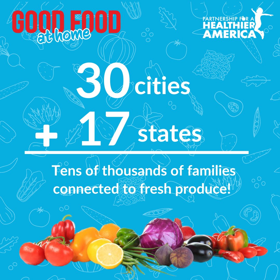 Since the White House Conference, PHA has provided more than 34 million servings of fruits, veggies, & beans, meaning we’re on our way to hitting the halfway mark to 100 million. We're looking forward to making an even bigger impact in our 4 Good Food Cities this year!