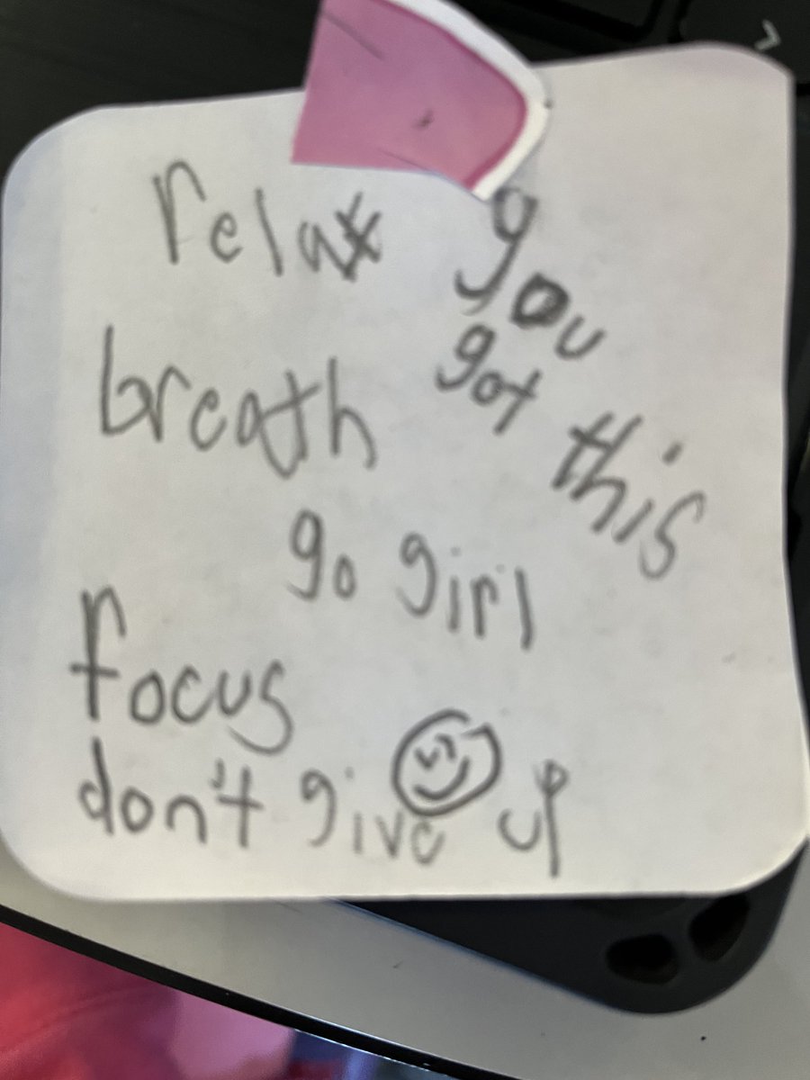 One of my students gave her table mates an encouraging note just before we took the Iready diagnostic #2. #teacherhappy #mindful #teacherlove #youbelong  ⁦@CajonValleyUSD⁩ ⁦@MeridianCVUSD⁩ ⁦@ALee_CVUSD⁩