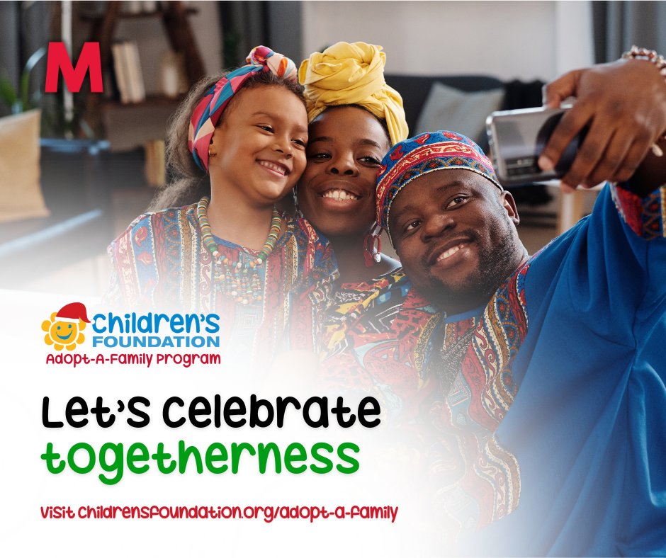 The Letter M (@theletterm) on Twitter photo The best thing we can be is together! Support families in your community this December by becoming a <a href="/childrensfdngw/">Children's Foundation GW</a> Adopt-A-Family Donor 🤗
For more info or to sign-up now, visit childrensfoundation.org/adopt-a-family
#CFGW #AdoptAFamily #HopeAndJoy #Holidays #Community #Local #Support The best thing we can be is together! Support families in your community this December by becoming a <a href="/childrensfdngw/">Children's Foundation GW</a> Adopt-A-Family Donor 🤗
For more info or to sign-up now, visit childrensfoundation.org/adopt-a-family
#CFGW #AdoptAFamily #HopeAndJoy #Holidays #Community #Local #Support