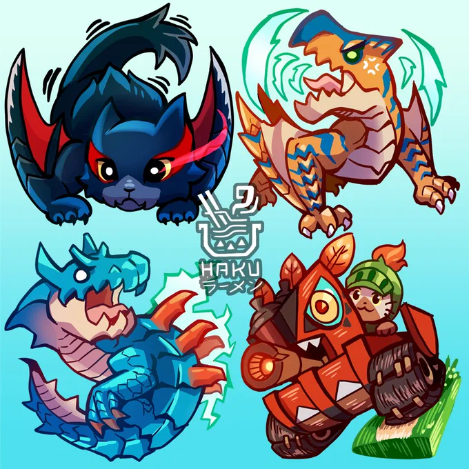 MH Chibis.#MonsterHunter 