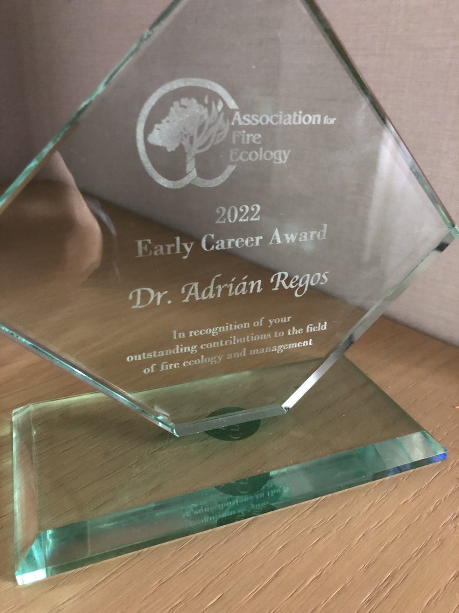 I am deeply honored to have received this Early Career Award from the Association of Fire Ecology @fireecology during such a significant event #AFE2023 in #California Thank you all, especially my colleagues, family and friends!