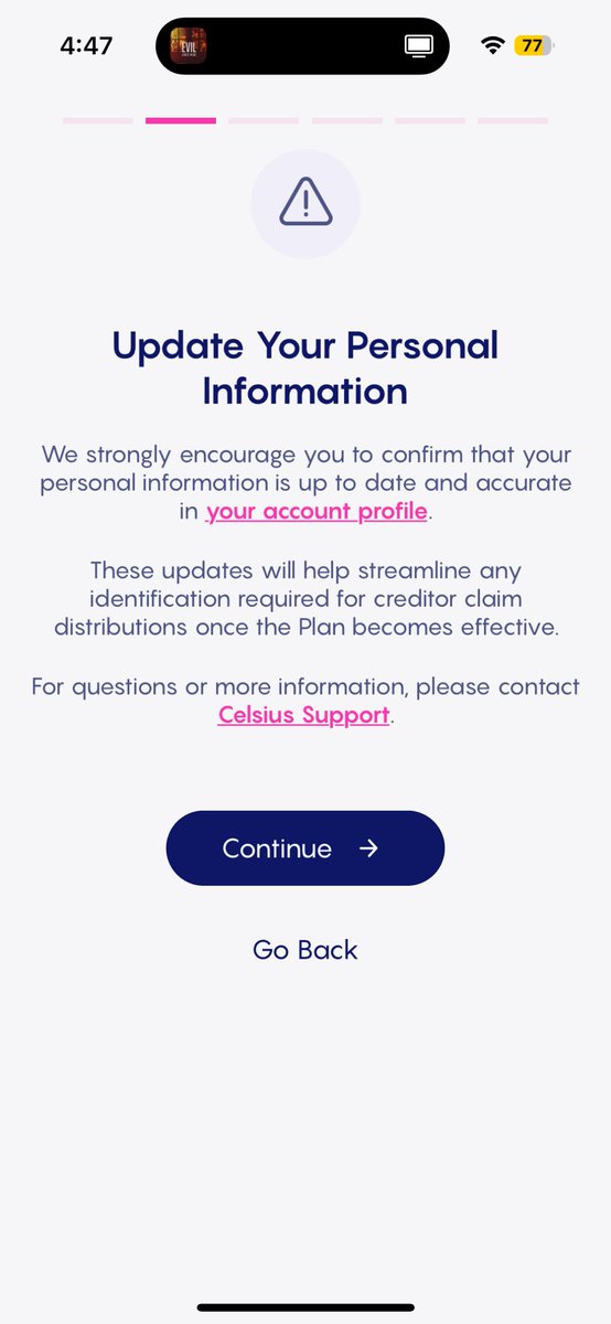 beautavi's tweet photo. @SSNU706 @CelsiusNetwork When you see these messages in the cel app, hit the Celsius support tab. It will create an email with what should be the same as the one in question. Do your own research but I do believe it’s a legit email address https://t.co/MC4CMEvRW3