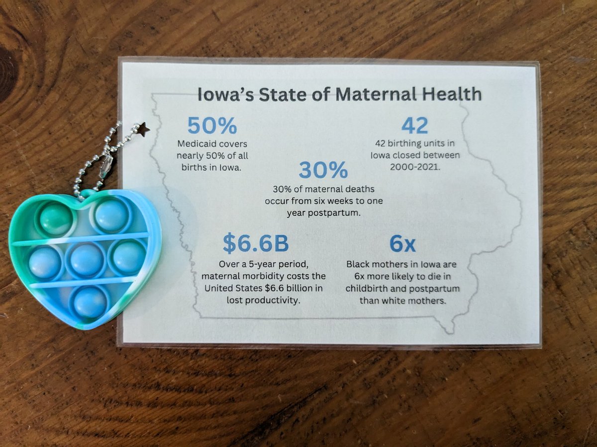 MatsonForHouse's tweet photo. Important discussion on Iowa's maternal health challenges at a Maternal Health Roundtable hosted by @UnityPointDSM this morning, including one of my top priorities - extending Medicaid postpartum coverage from 2 to 12 months. Check out some of the stats in the photos. #BeAPartner https://t.co/CA0H7jk0dm