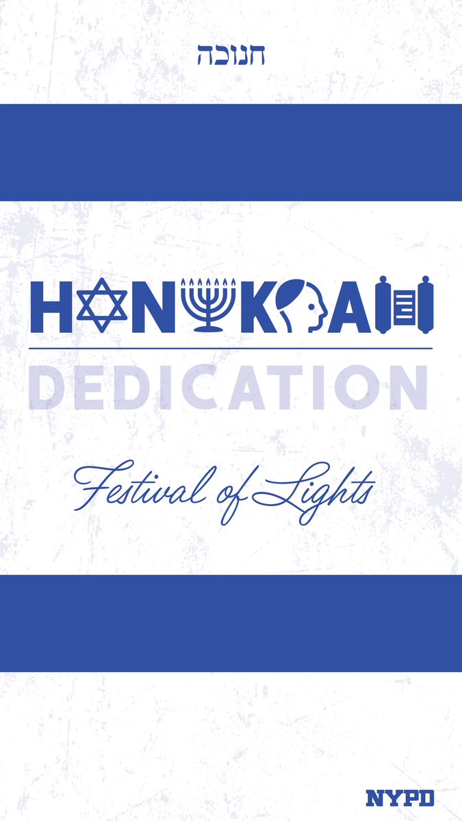 NYPD70Pct's tweet photo. The #70Pct would like to wish all observing a Happy, healthy and bright eight days of festival  lights!  
#HappyHanukkah 🕎 https://t.co/pzjPeFP98Y