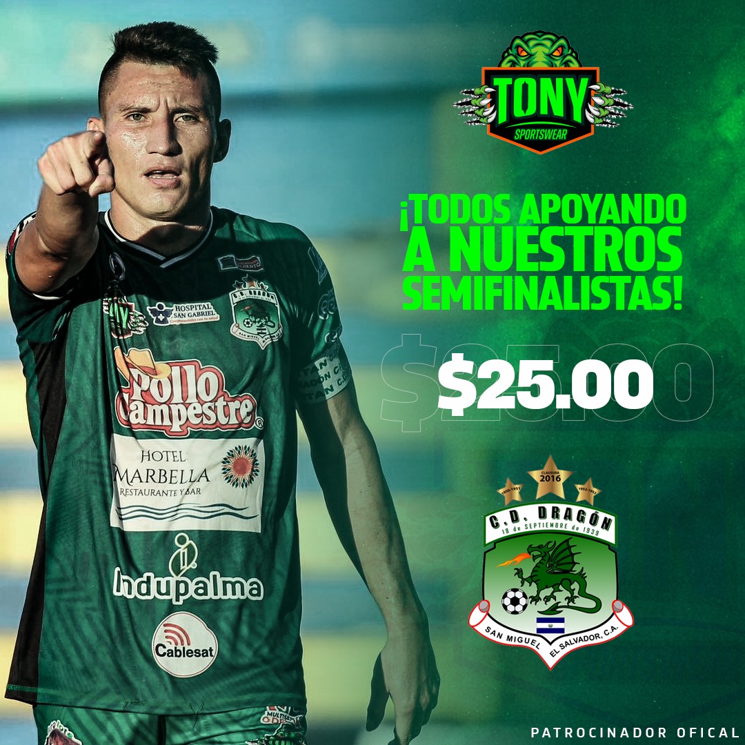 ⭐️ ¡Hay que vestirse con la piel del Dragón! 🐉 Juntos haremos historia. 👏🏼

Puedes adquirir la camiseta de CD Dragón en nuestras 10 tiendas a nivel nacional y en nuestra página web tonysportswearelsalvador.com 💻👀
