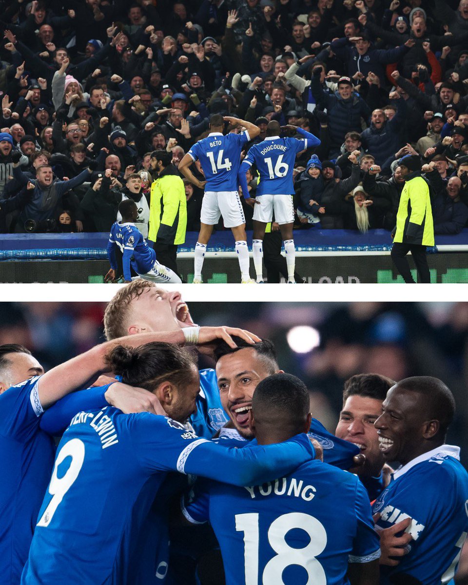 Wow 🤩 What a game at Goodison !! 
WE SHALL NOT BE MOVED 💙💙