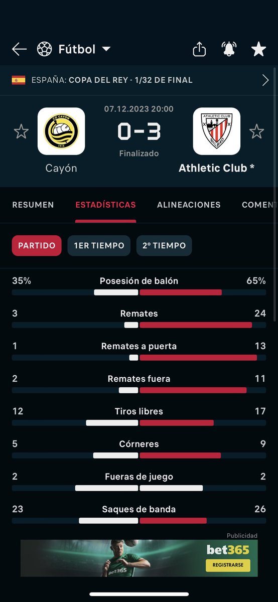 Final Cayón 0-3 Athletic Club Copa del Rey 1/32. Athletic Club avanza a 1/16 0-1 Villalibre 22’ 0-2 Villalibre (pen) 26’ 0-3 N. Williams 85’