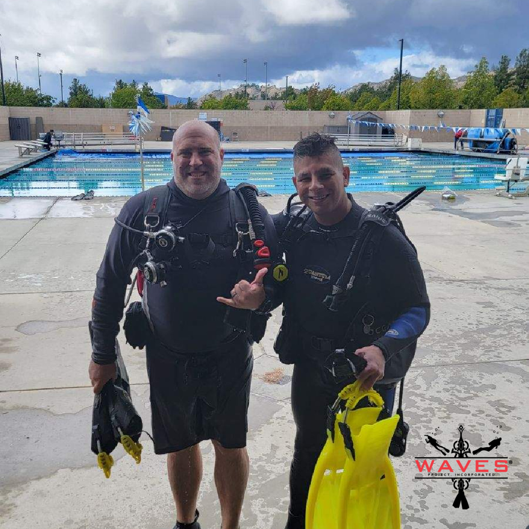 TheWAVESProject's tweet image. After being out of the water for a while, it is important even for certified divers, to get back in the pool for some refresher training before going back out to open water. WAVES staff is always happy to help get our veterans back up to speed. #VA #veteransupport  #wavesproject
