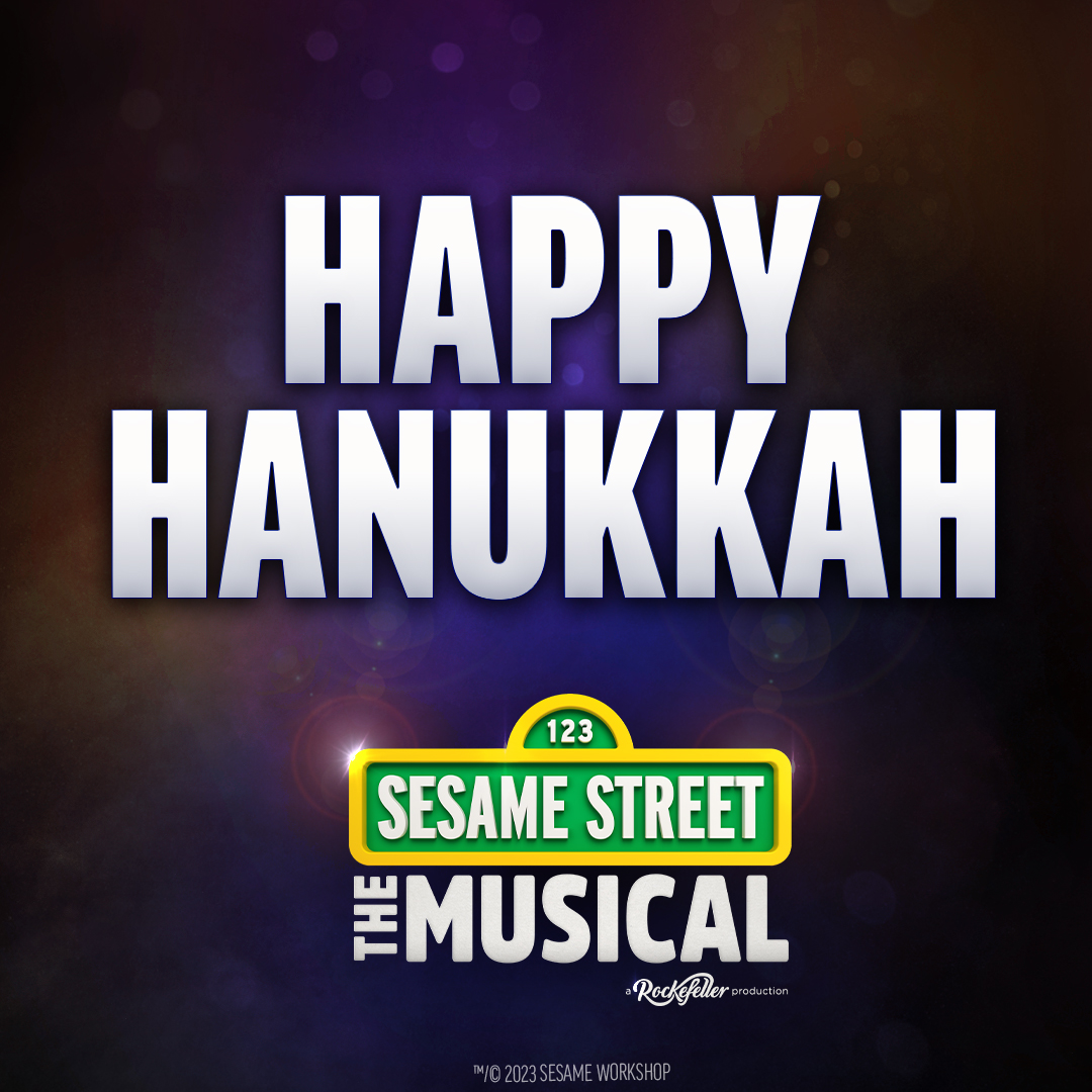 Sesame Street the Musical wishes you a Happy Hanukkah filled with love, laughter, and the warmth of friendship! 🌟 #SesameMusical #SesameStreet #Rockefeller
