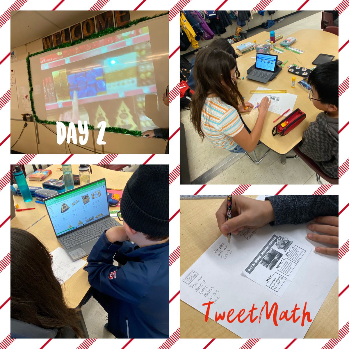 Day 2 #TweetMath Ss thrived when challenged to find the best deals on #FerrerroRocher and justify their reasoning. These kiddos are super shoppers! <a href="/tvdsbmathk8/">tvdsbmath</a> <a href="/masonville_ps/">Masonville PS</a> 💰 💻 😋