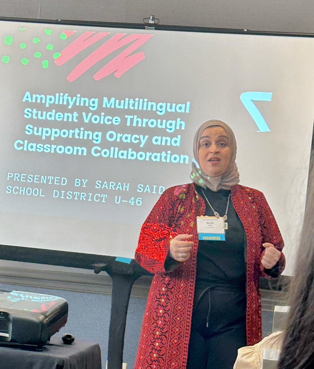 Guategirl1122's tweet photo. She’s as amazing in person as I thought she would be!  Attended an amazing session by @MrsSaid17   Great strategies on how to structure Oracy .  #MultilingualIL23 https://t.co/nT9slREVn4