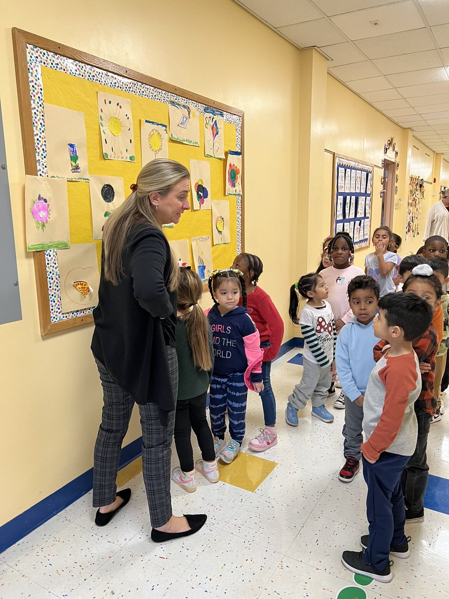 #Whe are gaining inspiration from another kindergarten bulletin board. Bulletin boards provide learning opportunities for all age groups. Check out how these kindergarteners are looking to see how another class created artwork from mathematical shapes.