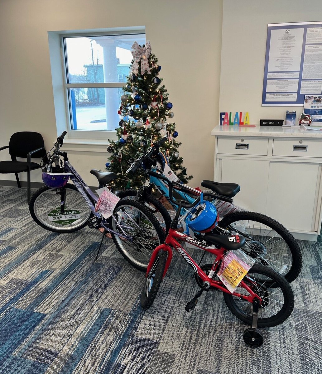 Shoutout to our amazing client who donated THREE bikes to our Giving Tree in Gardner. The bikes and all the other generous gifts will be donated to the Salvation Army and make a big impact on someone's life. We 💙 our caring community! #CARE