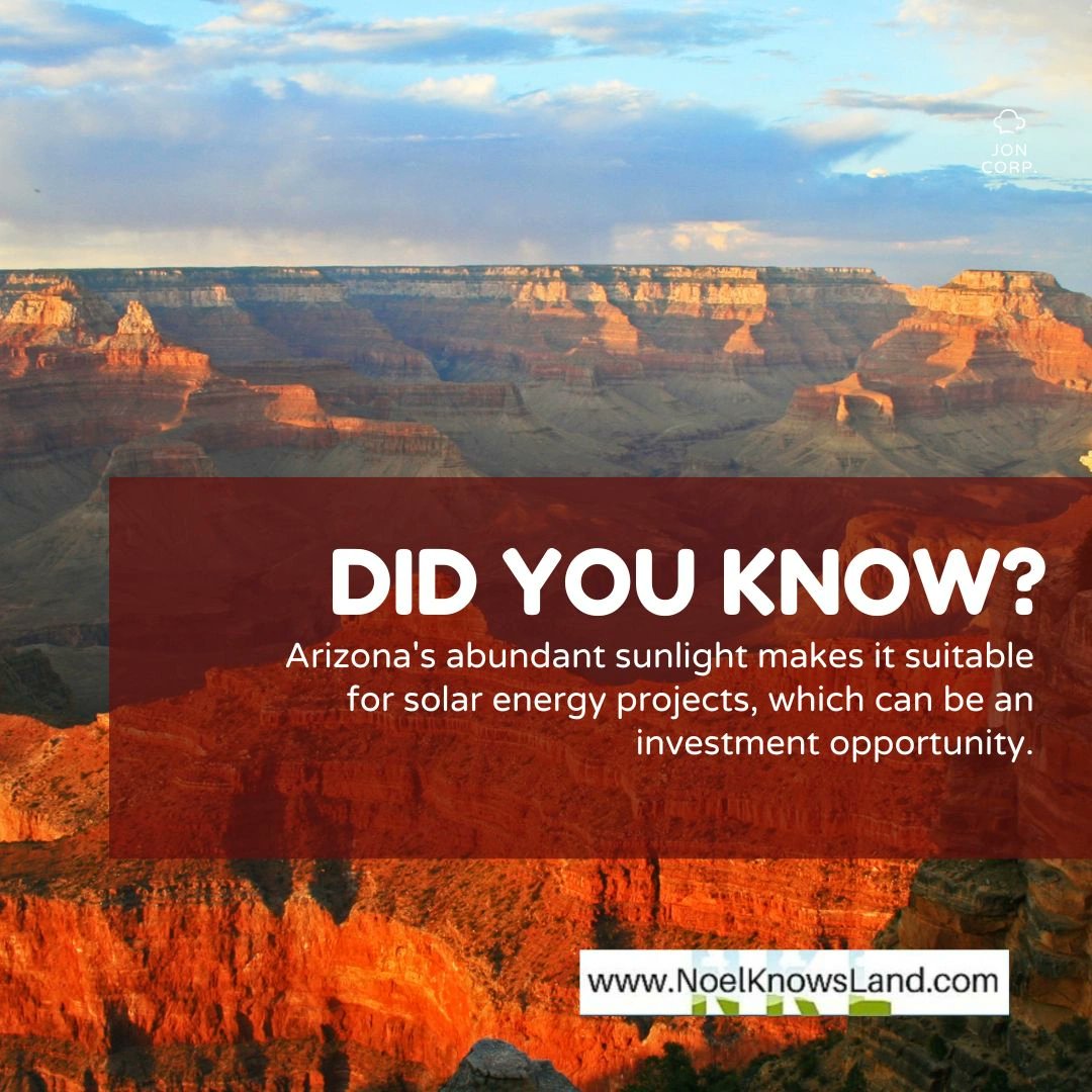 Did you know that Arizona is a solar powerhouse! With over 300 sunny days a year, it's an ideal destination for solar energy projects. 🌞 Explore the bright investment opportunities that come with harnessing the Arizona sun!

 #SolarInvestment #ArizonaSun