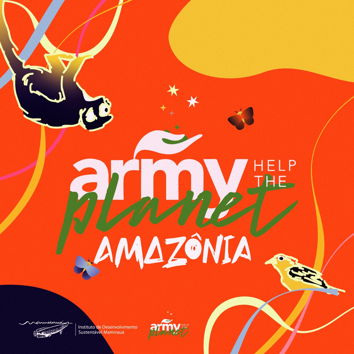 Está no ar a campanha Army pela Amazônia, uma parceria do Army Help The Planet com o Instituto Mamirauá. Com o seu apoio, poderemos monitorar biodiversidade amazônica e ajudar a preservá-la. Nos ajude nessa missão! 🧡🐒 🔗Doe: benfeitoria.com/armypelaamazon… #ArmyPelaAmazônia