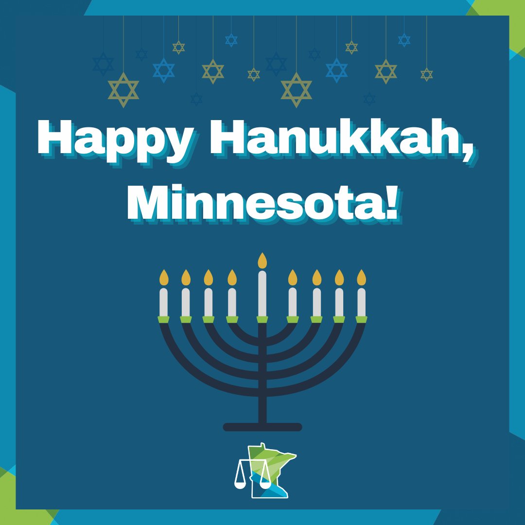 Tonight, the Jewish community begins a celebration of faith, perseverance, and hope in the face of adversity. I wish everyone celebrating 8 days filled with cherished family and friends, boundless joy, and plenty of great food! Happy Hanukkah, Minnesota!