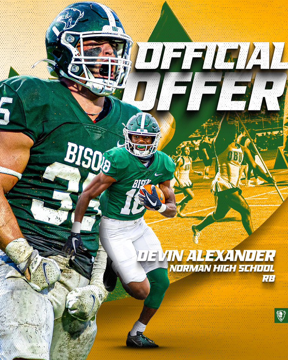 After a great conversation with @Zach2Blevins I’m proud to announce that I have received an offer from Oklahoma Baptist University @nhstigerfb