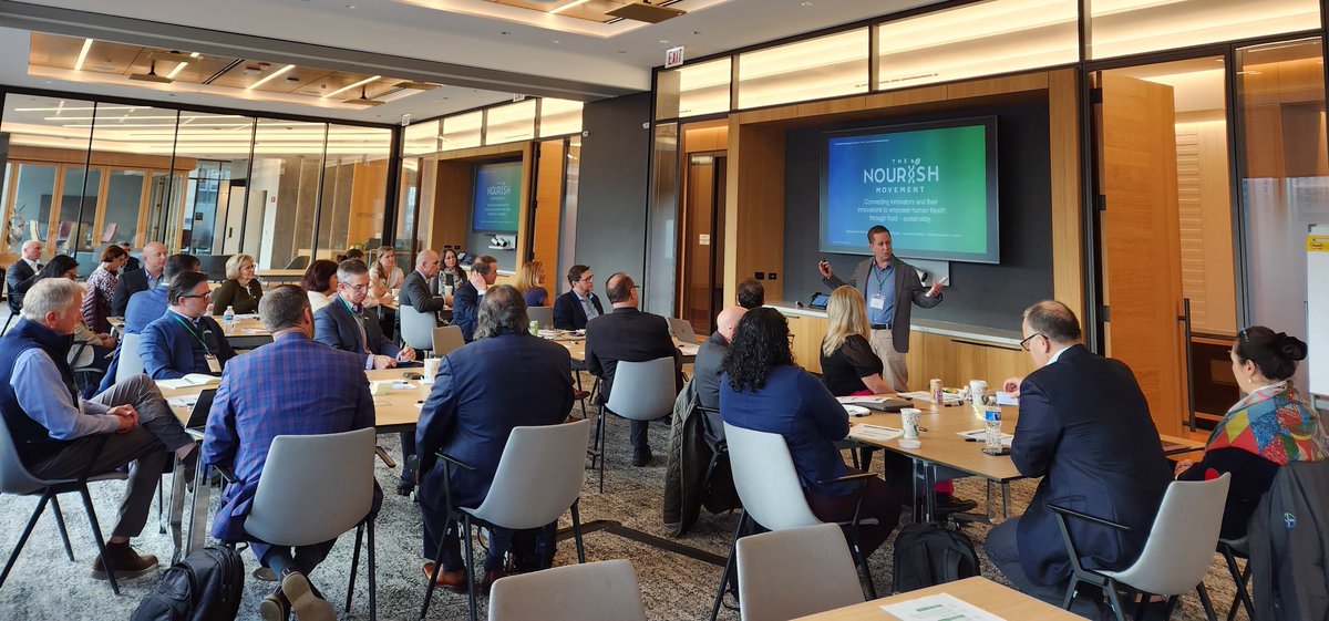 MovementNourish's tweet photo. On Nov 7, we convened a Challenge Session on “Designing Food for Health: Innovating for Healthy Aging.”  Value chain thinking, insights and actionable ideas! Excited to see where they go!

Thank you to the 30+ leaders who joined us in Chicago and session catalyzer Griffith Foods! https://t.co/k6qRQLvgBV