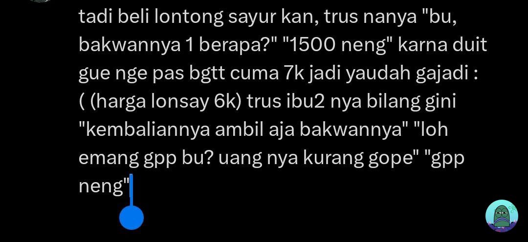 tanyarl jumat berkah bgt yah guys, gaberenti seneng soalnya emang pengen bgt bakwannnn 😭 kirain harganya seribu jadi bawa 7k doang 😭💗 ibunya sehat2 yaaa semoga jualannya laris teruss, makasii ibuuu 😭💗