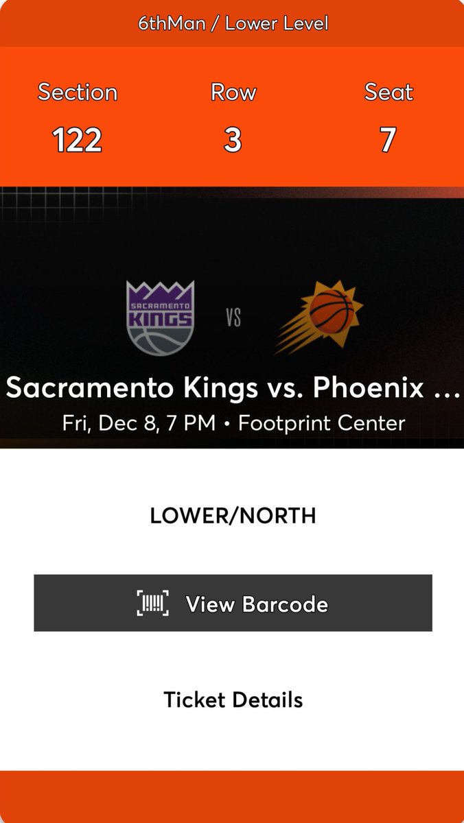 Would anyone be interested in attending the Friday, December 8th, 7 PM Phoenix Suns vs. Sacramento Kings game? I'm still touring the southernmost point of South America, so I can't make it. Giving two die-hard Suns fans my two seats. (Row 3 section 123) To enter: 1. Follow…