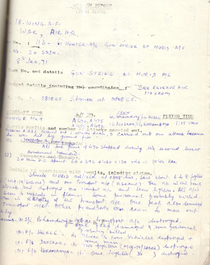 08 Dec 71 saw the IAF changing tactics- now trying to draw out PAF fighters, with Fighter aircraft flying high to entice the enemy. Despite the marked drop in enemy air activity, Murid & Chaklala were attacked & the Oil Refinery at Attock was revisited. #1971War #IAFHistory