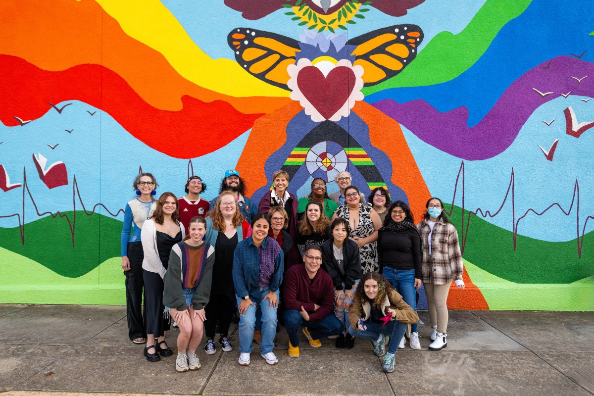 The mural is officially finished and a new piece of art has been added to TWU. Wonderful work by our students and faculty! 🎨